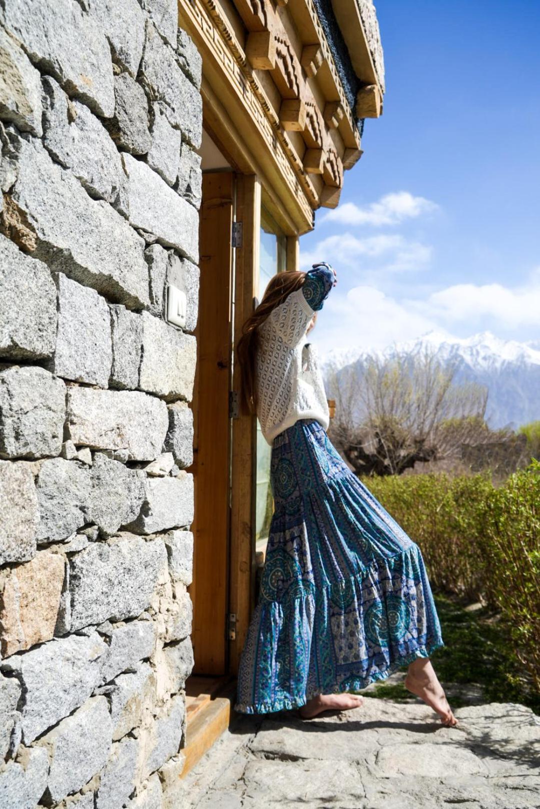 Отель Lchang Nang Retreat-The House Of Trees-Nubra Valley Sumur Экстерьер фото